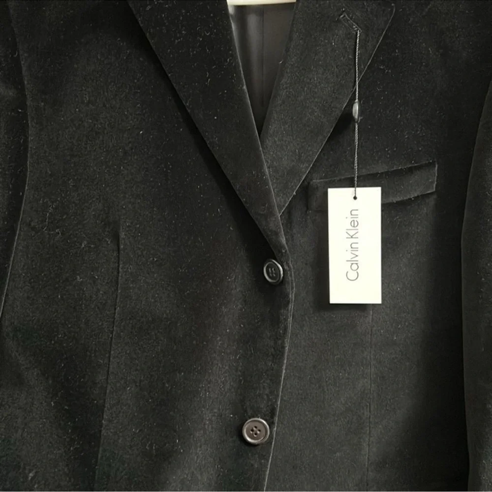 Calvin Klein Men's Black Velvet Sport Coat from Macy’s NWT
